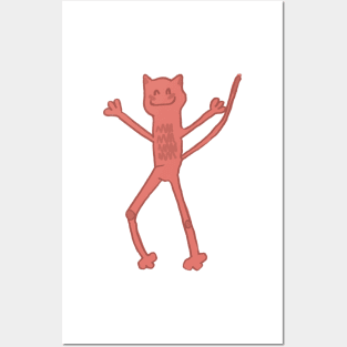 L O N G Happy Cat Posters and Art